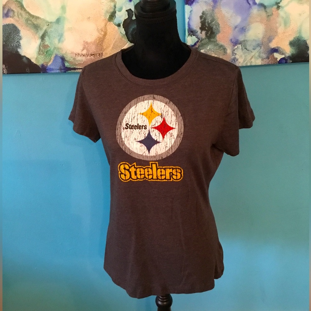 Pittsburgh Steelers Distressed Logo Tee